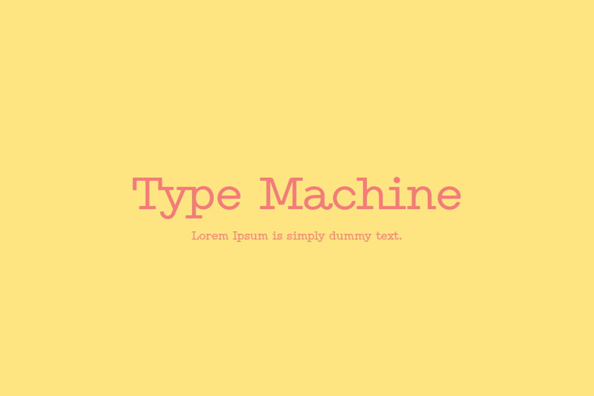 Type Machine Font - Download Free Fonts