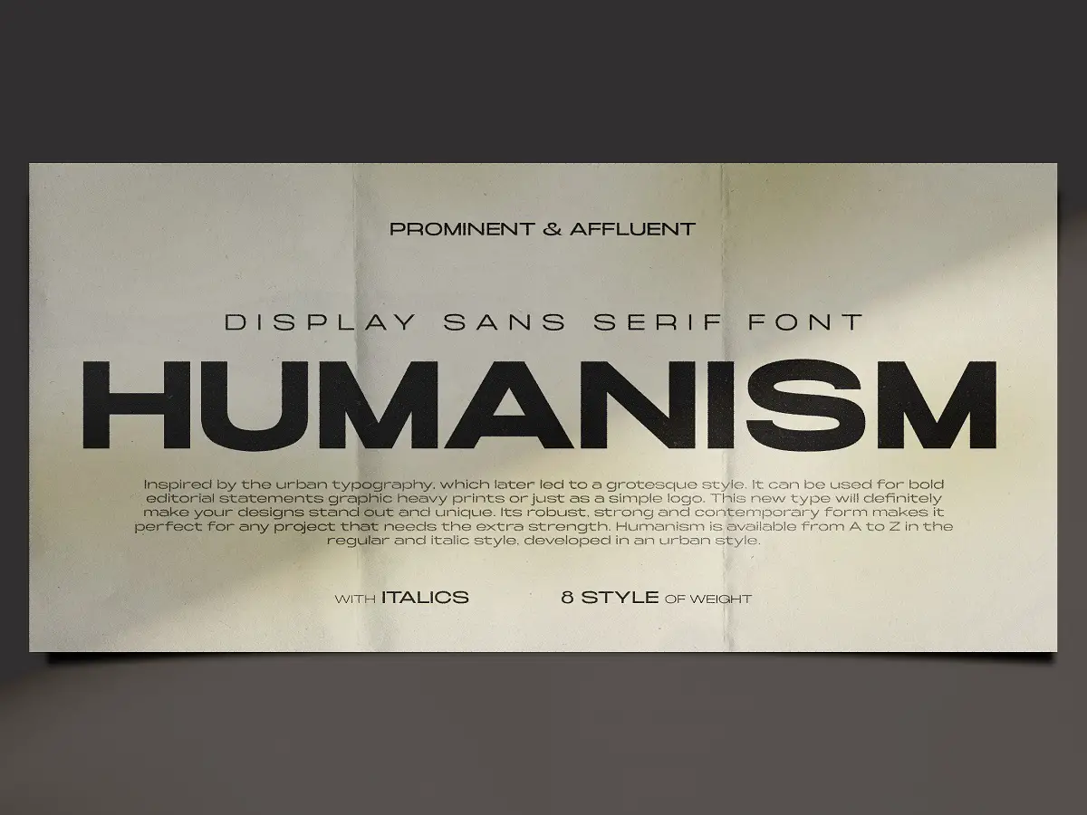 Humanism Font Download Free Fonts